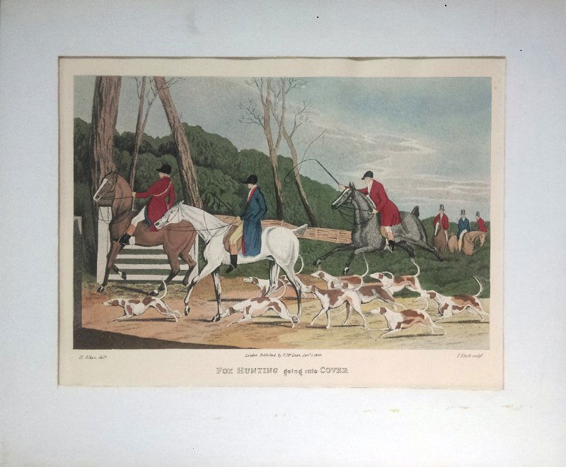 Henry Thomas I ALKEN (1785-1851) After: Description : Fox hunting; going into cover -Medium : Color print -Dimensions : 29 x 44 cm -Signature : plate signed