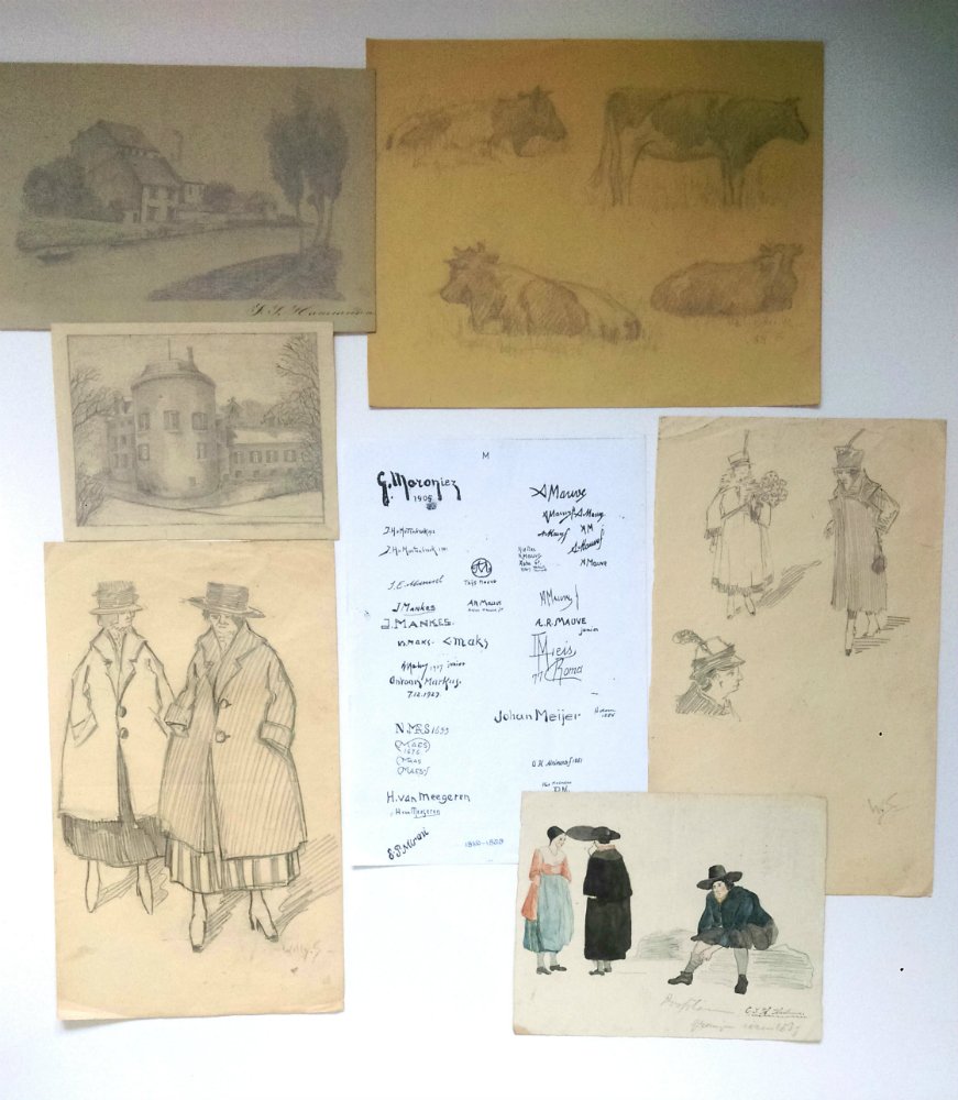 LOT VARIOUS DRAWINGS (6) (1 of 2)