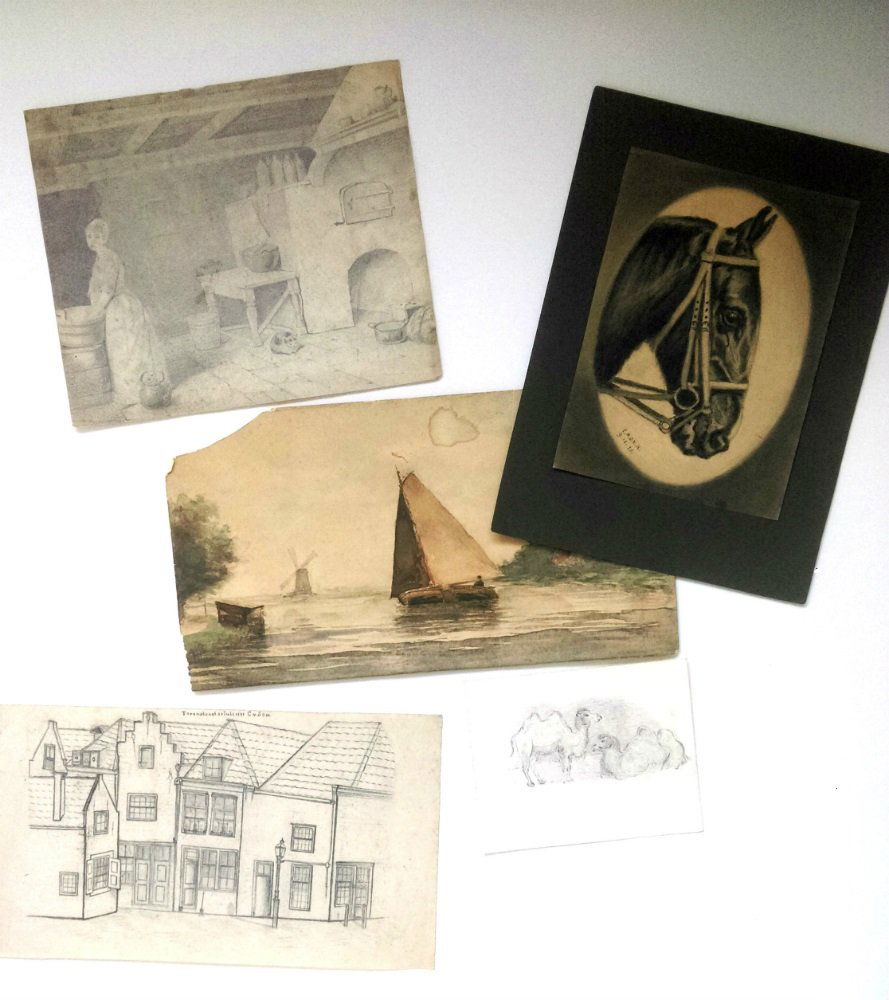 LOT VARIOUS DRAWINGS (5) (1 of 2)