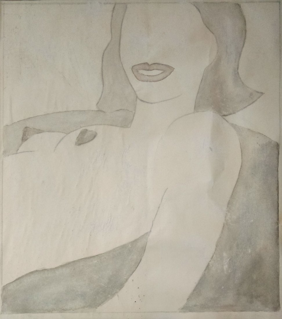 Tom WESSELMANN (1931 -2004) 汤姆•韦: Tom WESSELMANN (1931 -2004) 汤姆•韦瑟尔曼 -- Description : " Drawing for Great American Nude" -- Medium : Watercolor /ink on paper -- Dimensions : 42 x 37 cm -- S