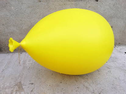 Yves CHRISTIN for BILUMEN: Yves CHRISTIN for BILUMEN ---- Description : “Balloon lamp XXL”, 1975-- Medium : Molded plastic-- Dimensions : 51 x 32 x 32 cm-- Signature : MArked bottom-- Estimate : 100 - 150 Euro