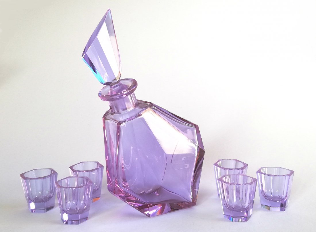 Bohemian Moser 1920 Art Deco decanter set (1 of 2)