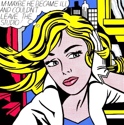 Roy F. Lichtenstein (1923-1997) 罗伊: LOT 9159 -- Roy F. LICHTENSTEIN (1923 -1997) -- Description : M-MAYBE, 1975 -- Medium : Screen print on paper -- Dimensions : 91 x 91 cm -- Estimate : 800 - 1000 Euro