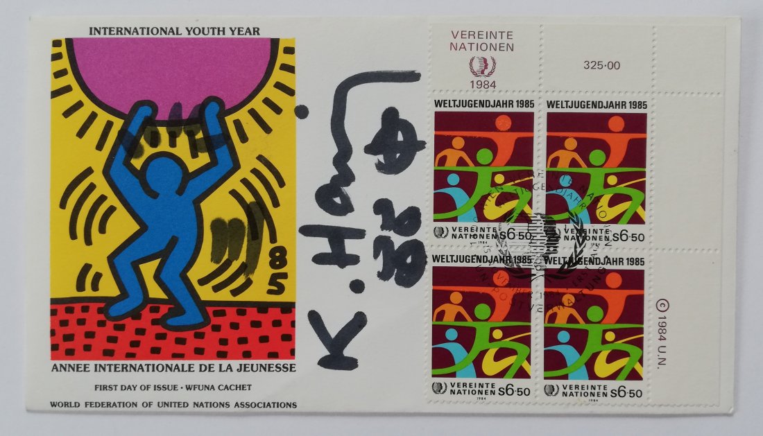 Keith HARING (1958-1990) Signed UN Envelope (1 of 2)