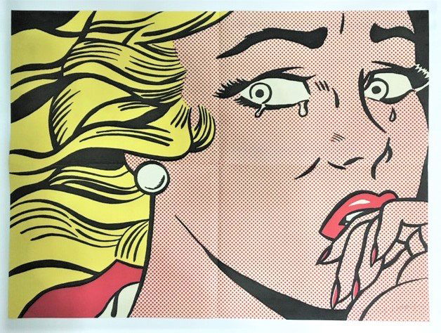 Roy F. LICHTENSTEIN (1923- 1997) Crying Girl mailer (1 of 3)