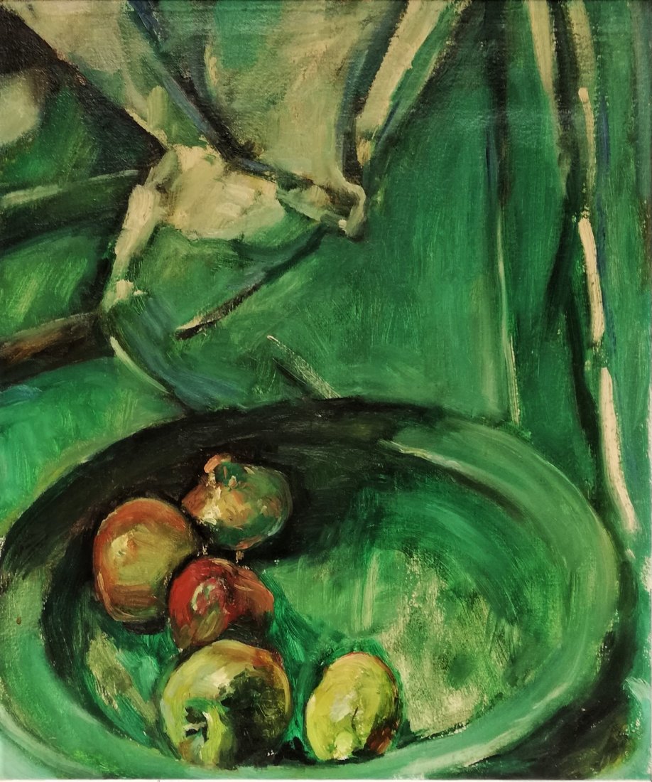 In the style of Louis Valtat: In the style of Louis Valtat -- Description : Still life with fruit -- Medium : Oil, canvas -- Dimensions : 59 x 49 cm -- Signature : unsigned -- Estimate : 100 - 200 Euro
