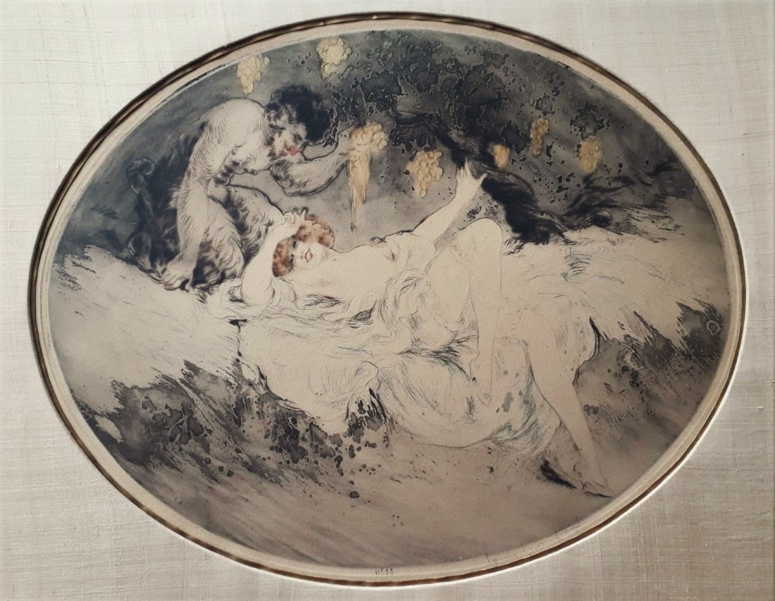 Louis ICART (1888 -1950) Bacchus and summer (1 of 3)