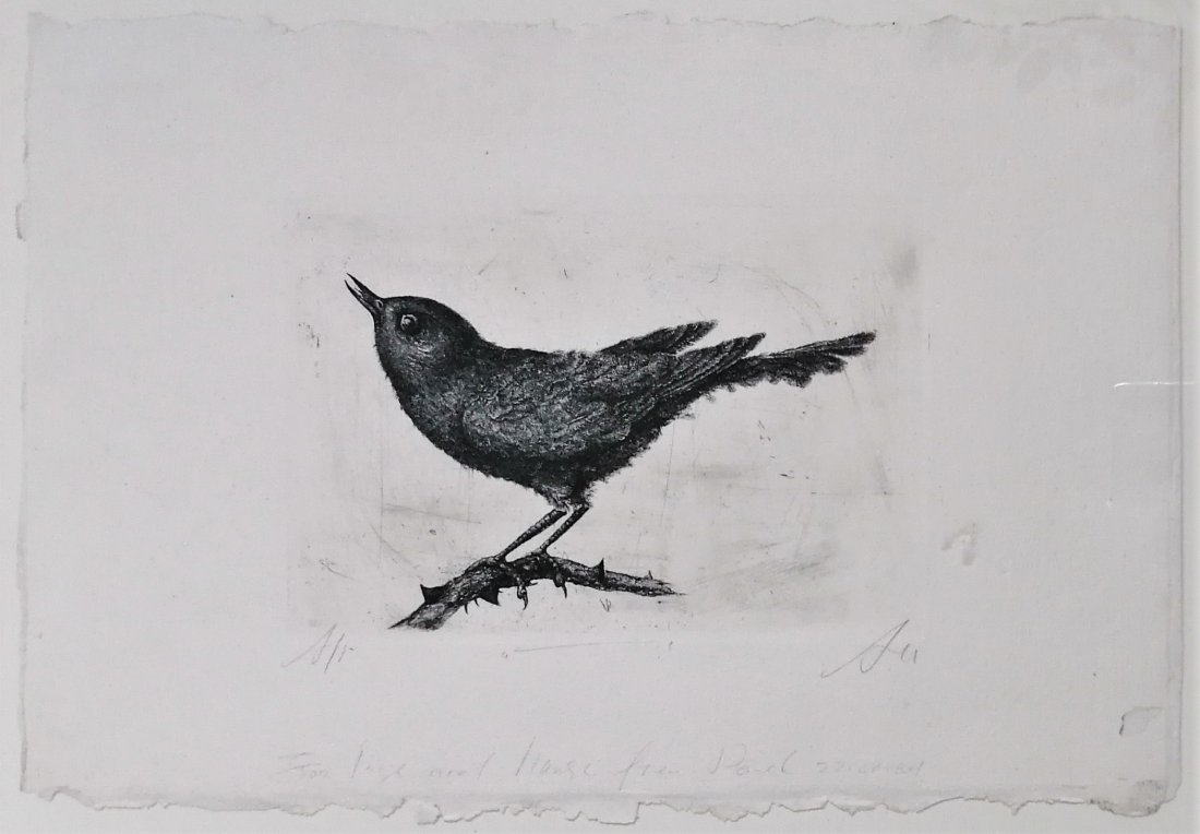 Pavel MAKOV (1958) Etching Singing bird (1 of 3)