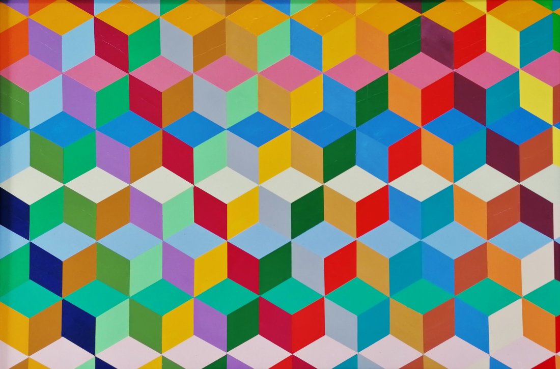 Unknown artist  Geometric composition painting (1 of 3)