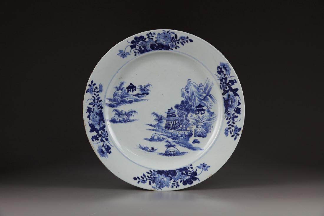 A Chinese blue and white plate (1 of 2)