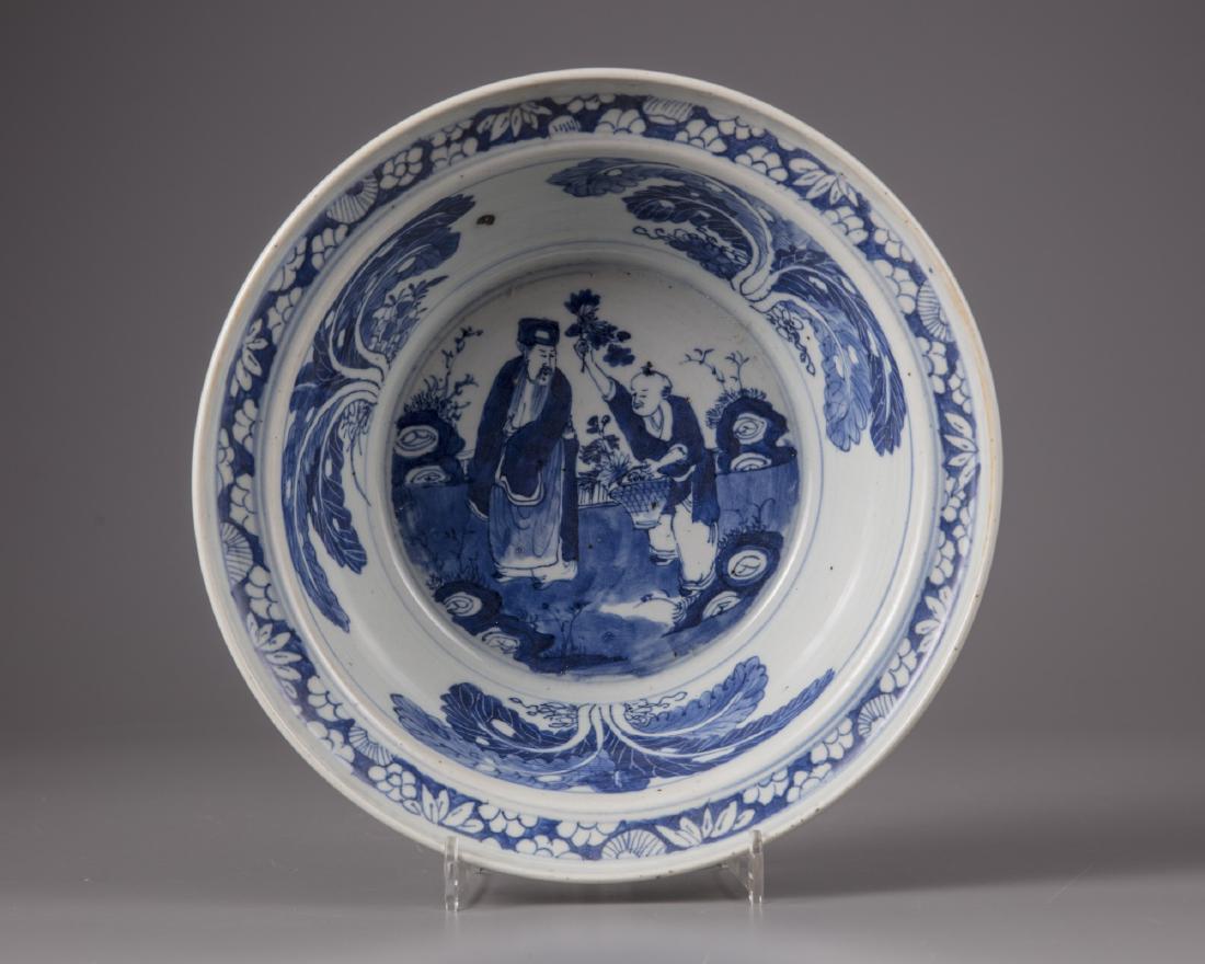 A large Chinese blue and white basin (1 of 3)