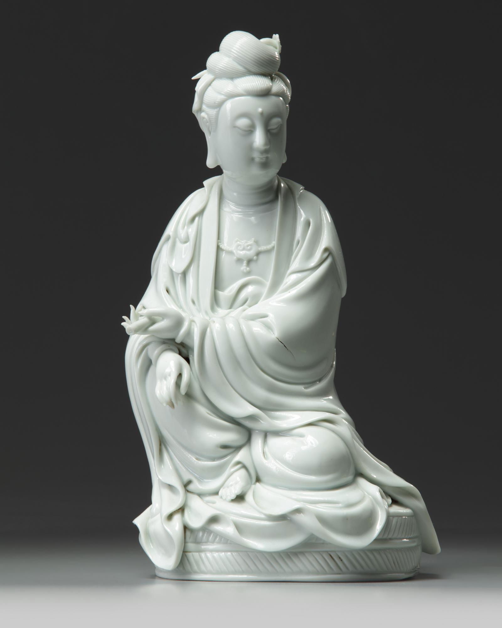 A Chinese white glazed Guanyin (1 of 5)