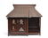 A Japanese wooden stand for tea utensils in the shape