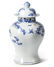 A CHINESE BLUE AND WHITE JAR WITH COVER - 3