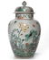 A CHINESE FAMILLE VERTE VASE AND COVER, CHINA,