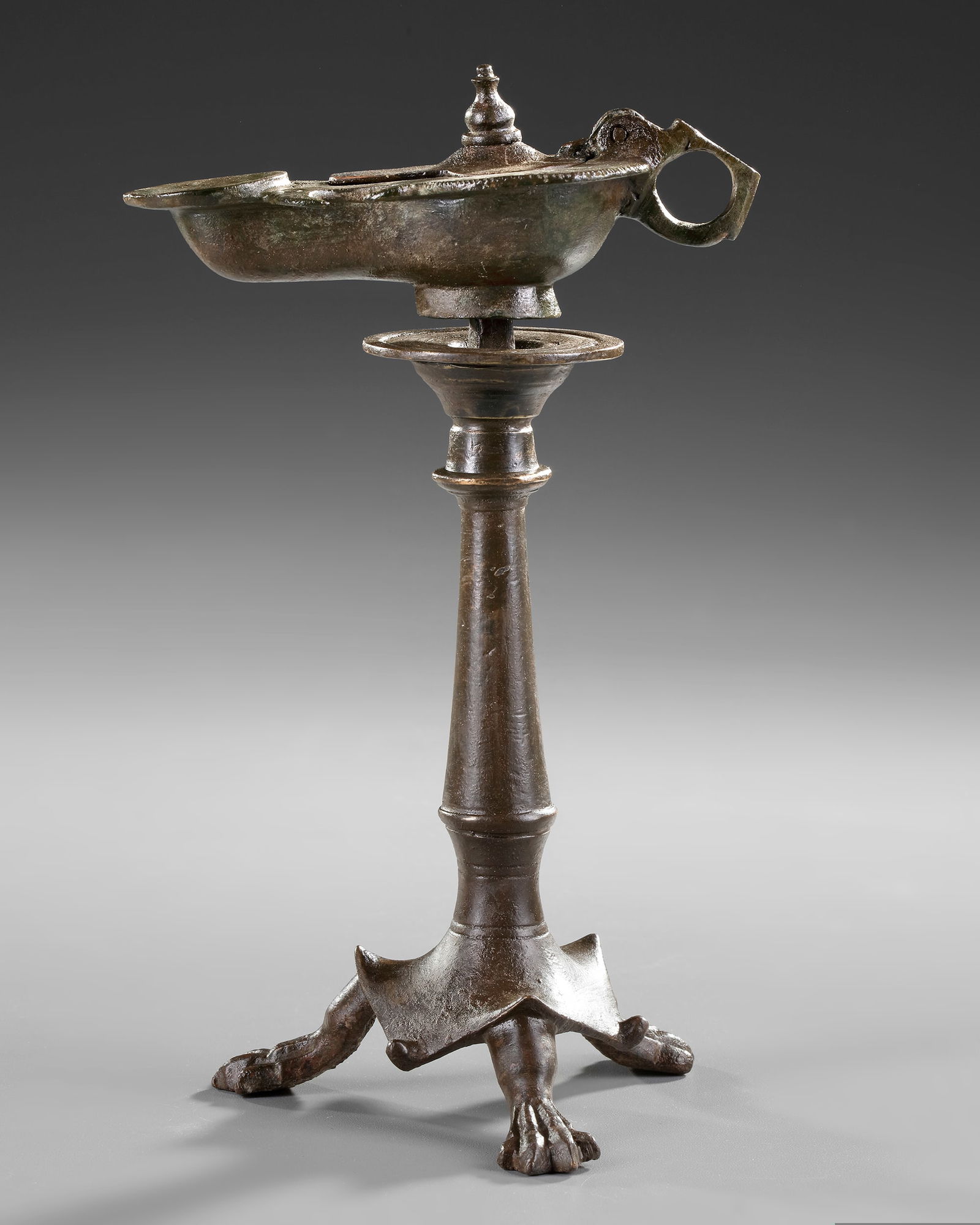 A BRONZE LAMP WITH CANDELABRA, EARLY BYZANTINE, 5TH-6TH CENTURY AD (1 of 5)