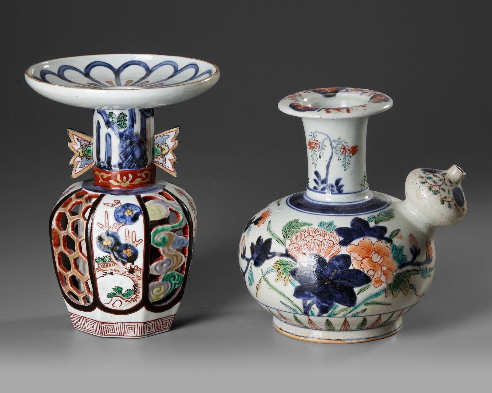 TWO JAPANESE IMARI VASES, 17TH-18TH CENTURY (1 of 6)