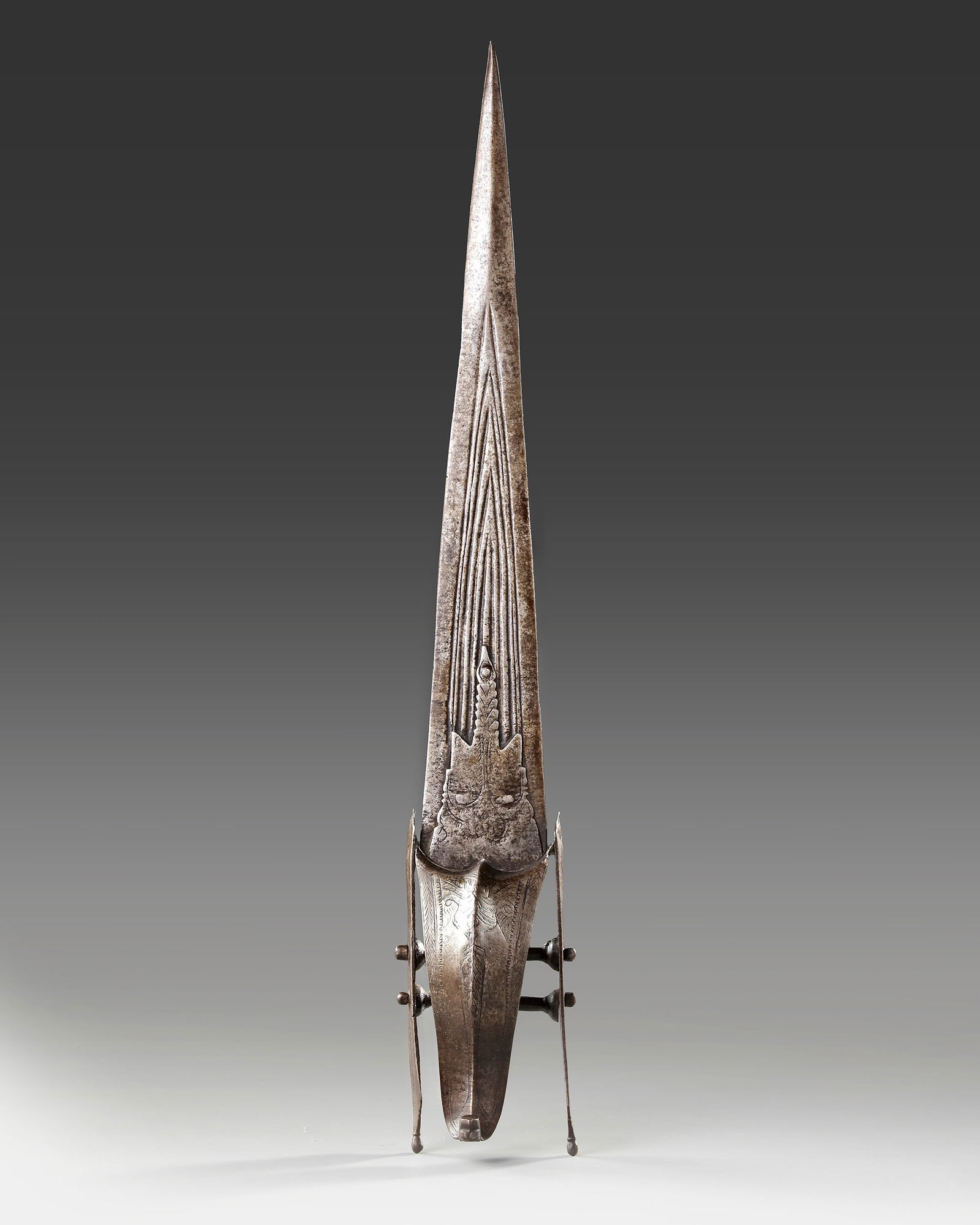 A LARGE INDIAN DAGGER (KATAR), SOUTH INDIA, 19TH CENTURY (1 of 3)