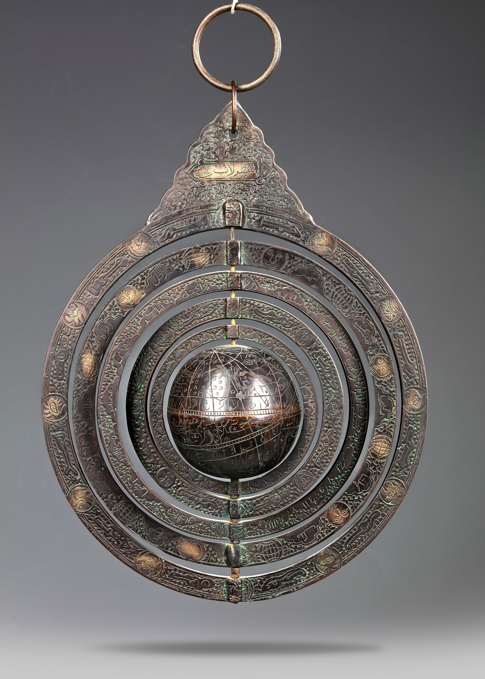 A COPPER ARMILLARY SPHERE, 19TH-20TH CENTURY (1 of 5)