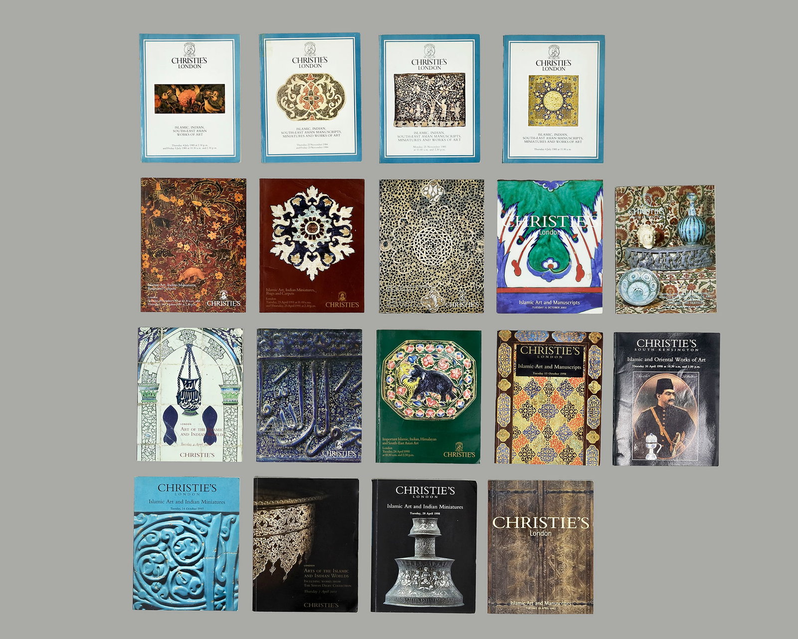 A GROUP OF EIGHTEEN CATALOGUES FROM CHRISTIE'S ON ISLAMIC, INDIAN AND SOUTHEAST ASIAN ART: A GROUP OF EIGHTEEN CATALOGUES FROM CHRISTIE'S ON ISLAMIC, INDIAN AND SOUTHEAST ASIAN ART