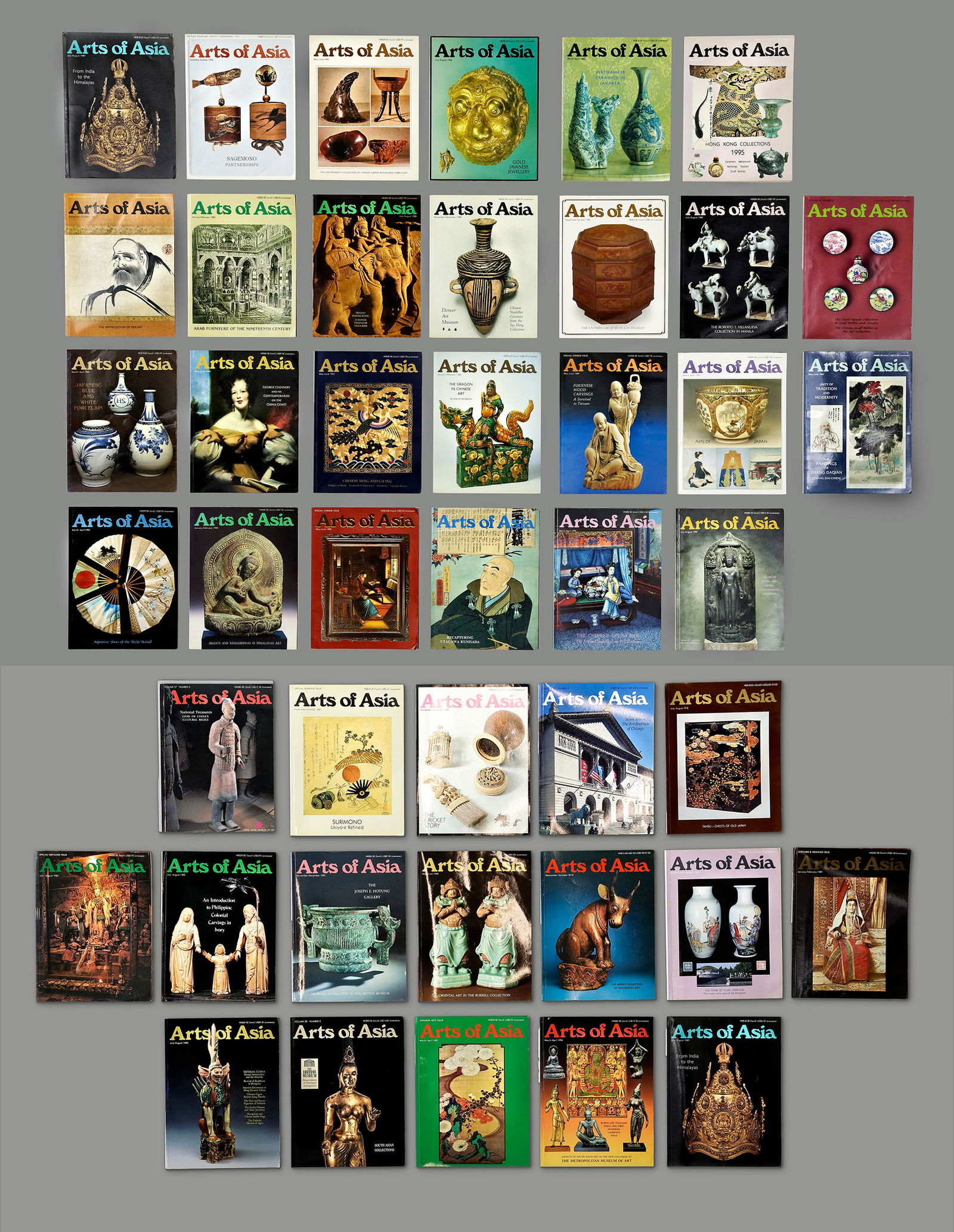 A COLLECTION OF FOURTY THREE 'ARTS OF ASIA' MAGAZINES (1 of 1)