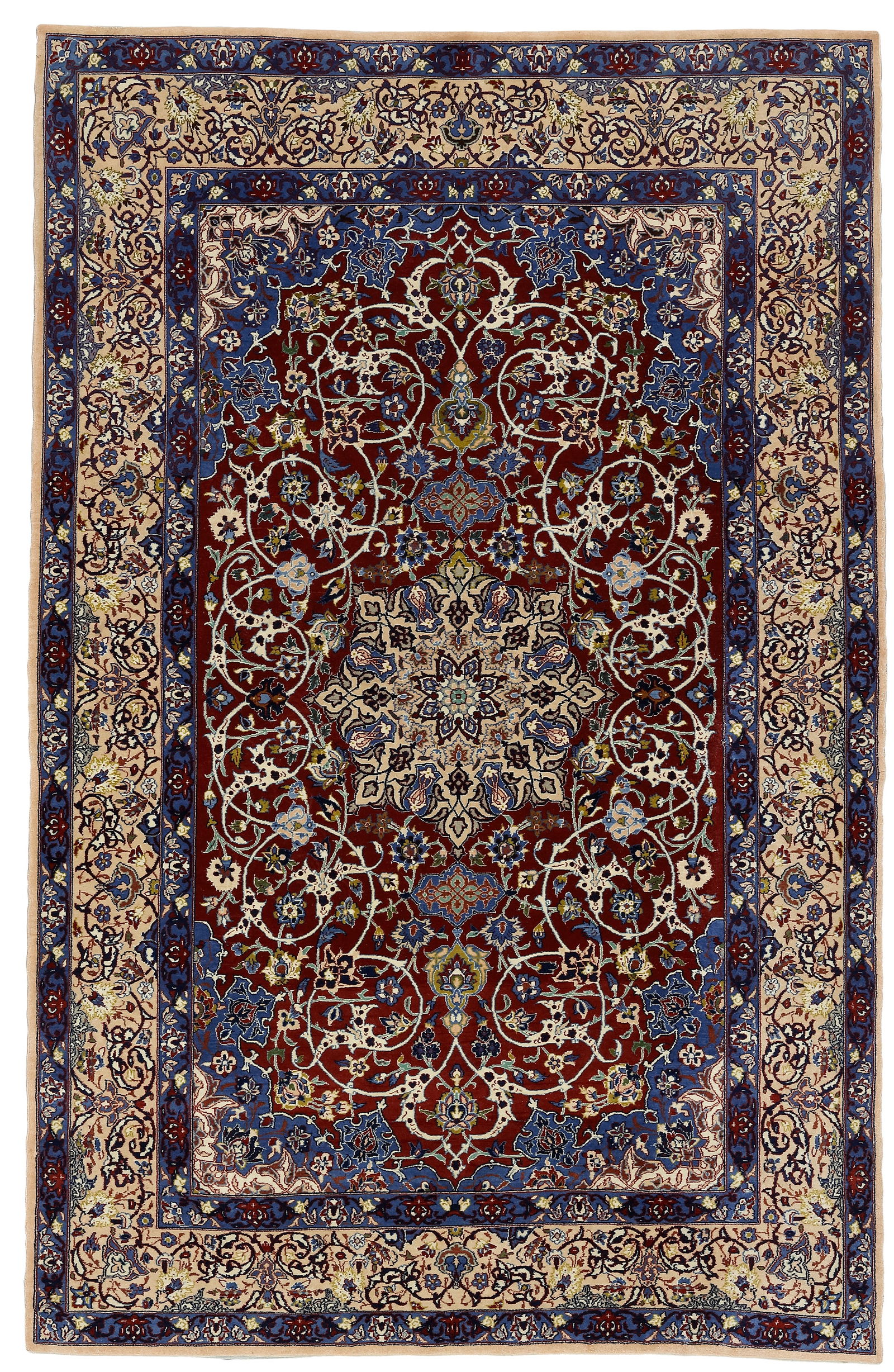 A FINE ISFAHAN RUG WITH SILK (1 of 2)