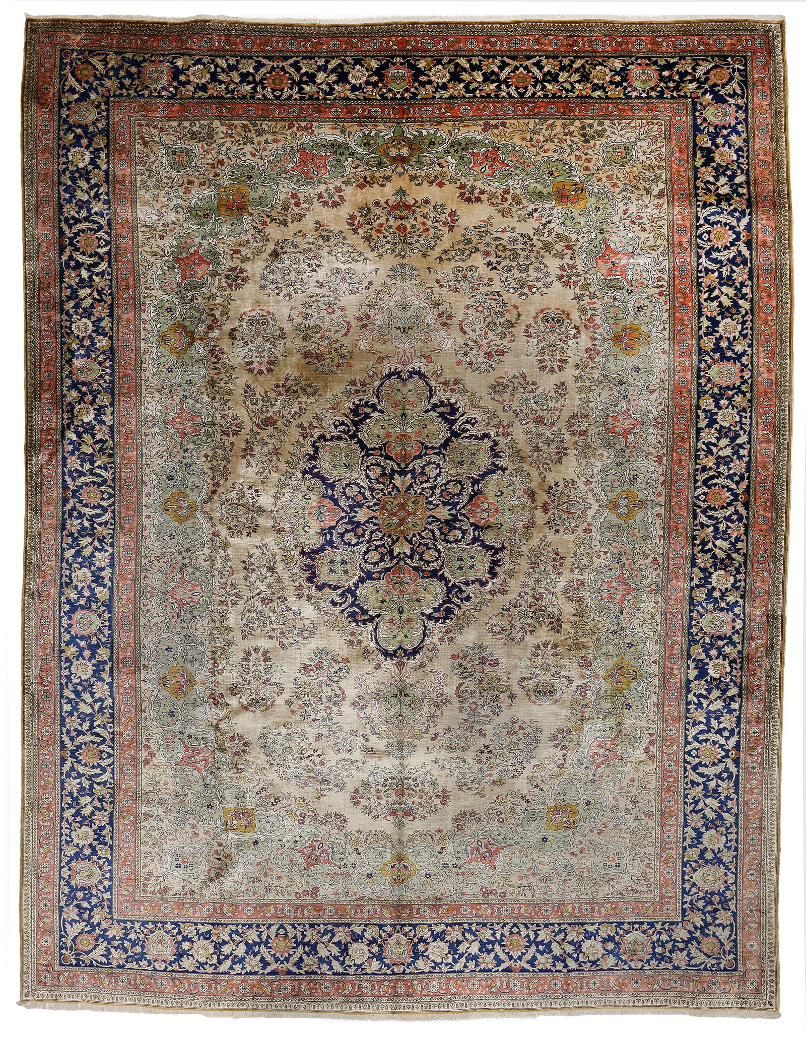 A VERY FINE HEREKE SIGNED SILK CARPET (1 of 2)