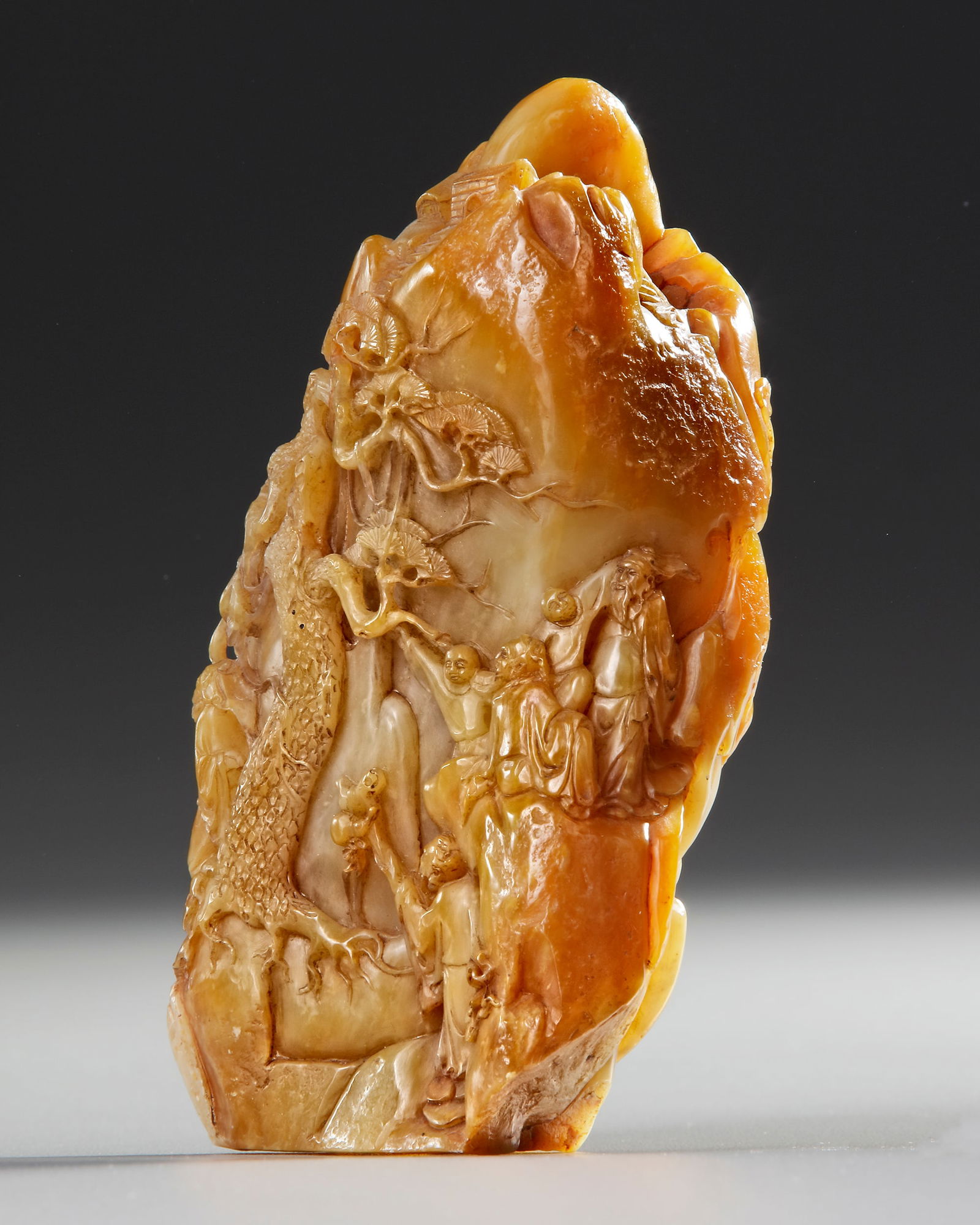 A CHINESE SOAPSTONE 'SCHOLARS' BOULDER, 19TH CENTURY (1 of 4)