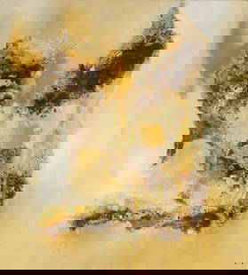 BERNIE AUTSEMA (1940), ABSTRACT COMPOSITION, MIXED MEDIA ON CANVAS: Signed with the initials lower right, 100 by 90 cm, (unframed)