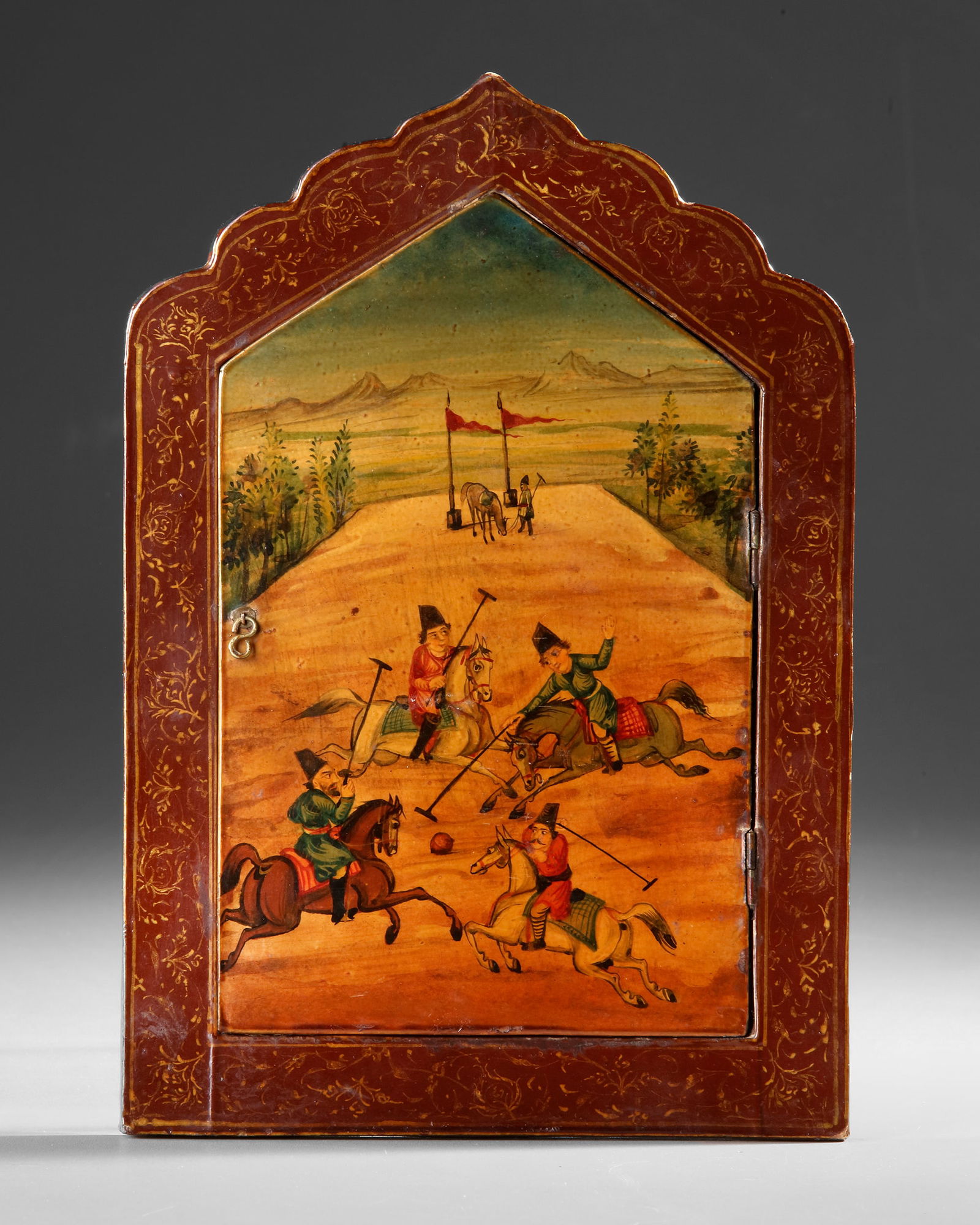 A QAJAR PAPIER-MÂCHÉ MIRROR CASE, PERSIA 19TH CENTURY (1 of 3)