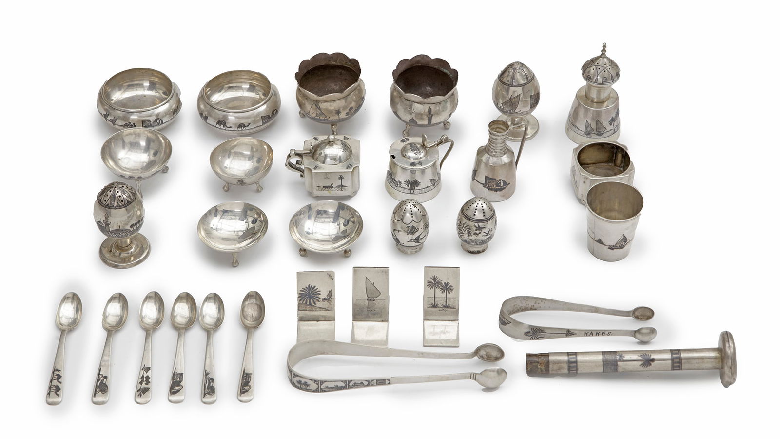 SET OF THIRTY SILVER OBJECTS, IRAQ, EARLY 20TH CENTURY (1 of 1)