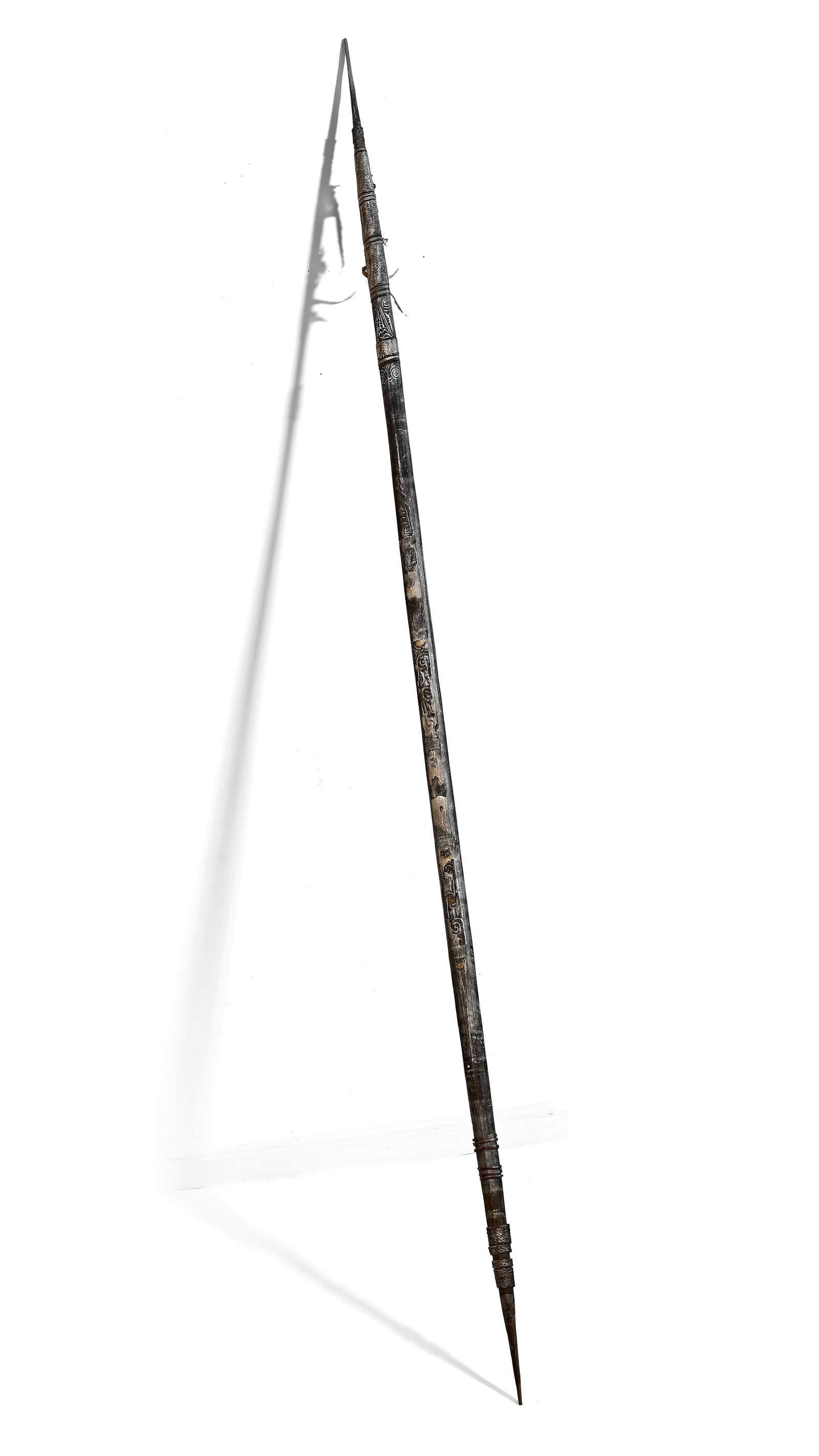 Sentani bow with two strings. Collected by Jac Hoogerbrugge in the 1950’s or 1960’s.: 225 cm.