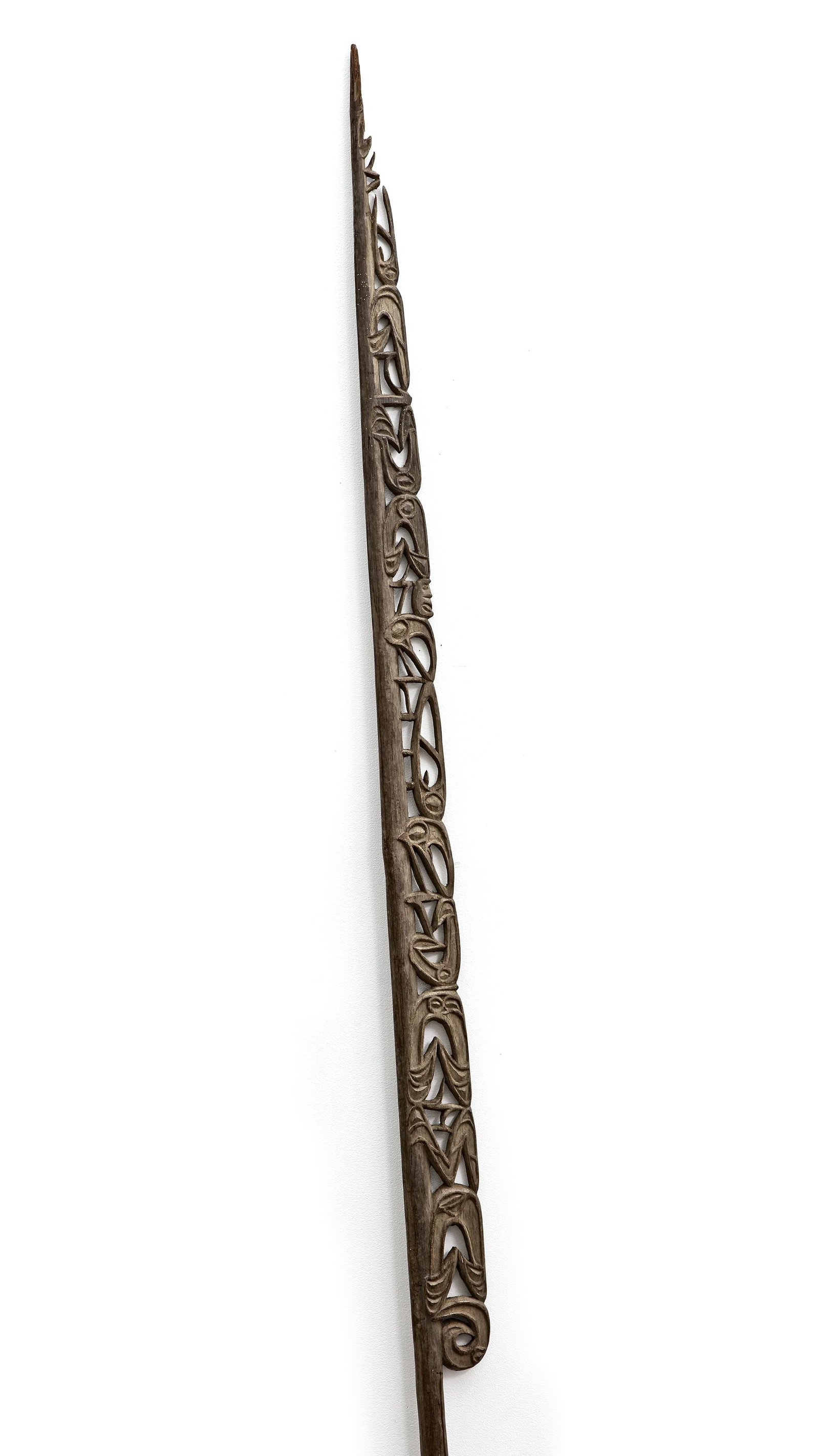 Asmat. Paddle top. Collected by Jac Hoogerbrugge in the 1960’s or 1970’s. See the drawin: 220 cm.