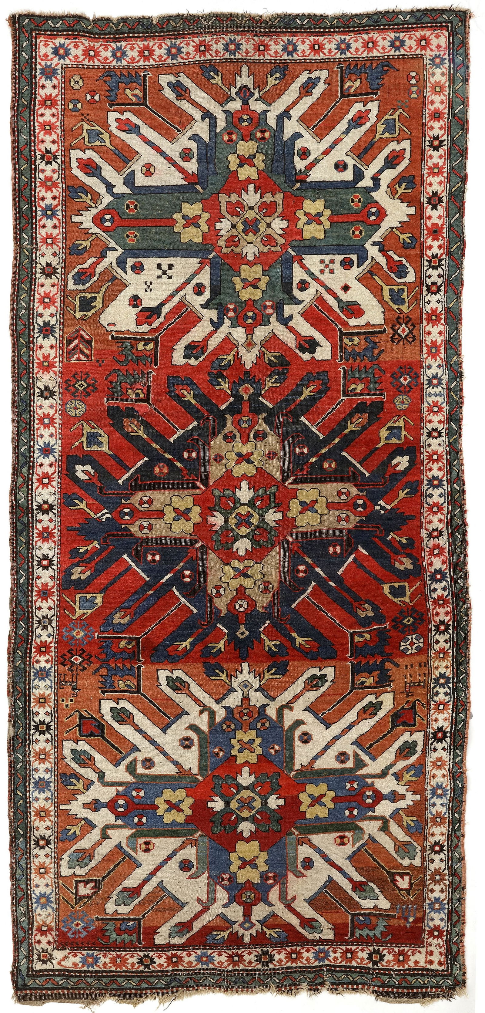 AN ADLER KAZAK CARPET. (1 of 2)