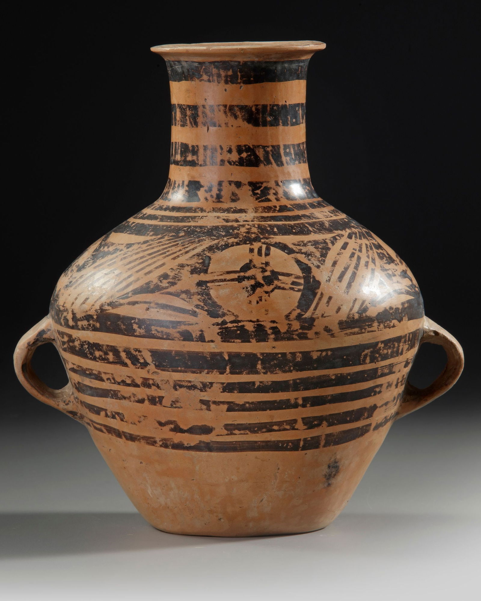 CHINESE PAINTED POTTERY JAR, NEOLITHIC PERIOD, BANSHAN CULTURE, GANSU PROVINCE, 3RD MILLENNIUM BC OR (1 of 4)