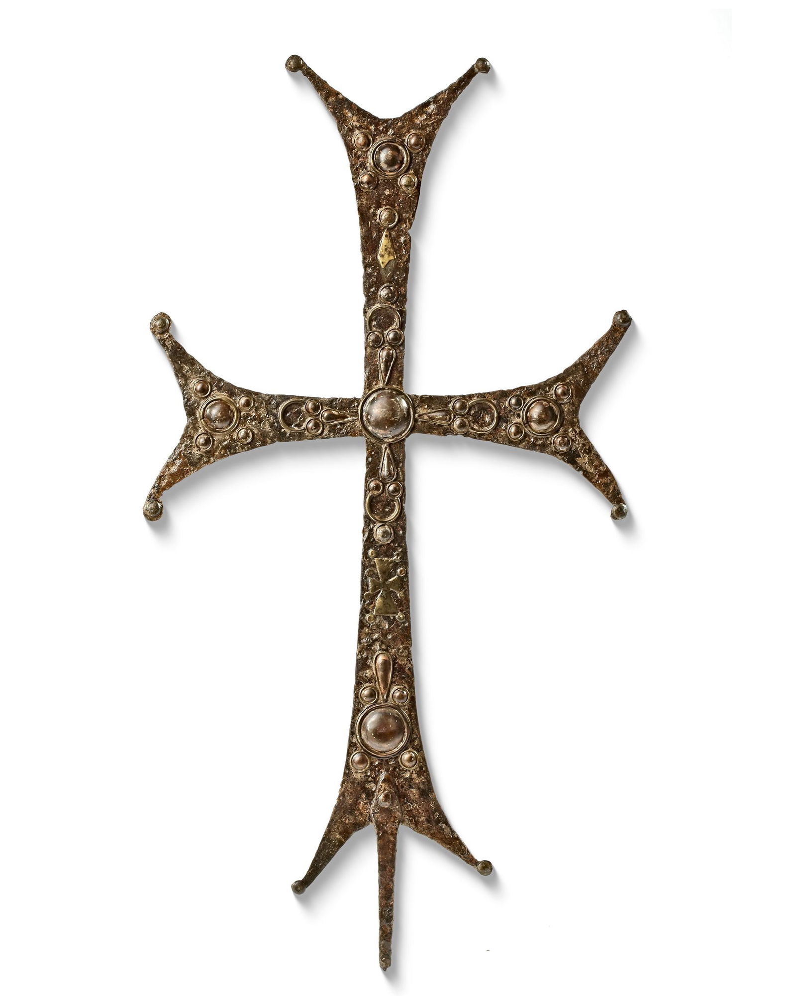 A BRONZE BYZANTINE PROCESSION CROSS (1 of 2)