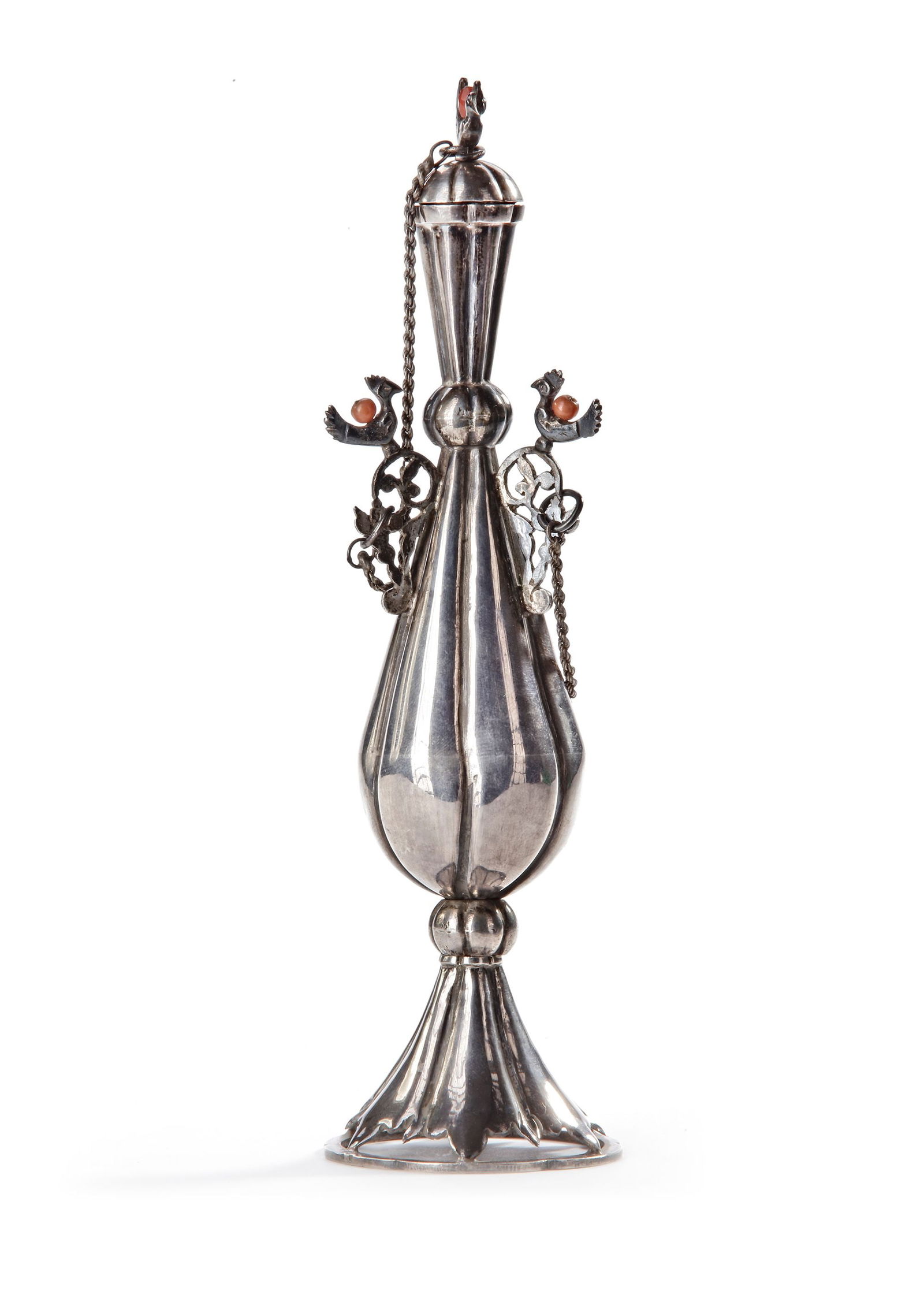 A SILVER KOHL FLASK, TUNISIA, 19TH CENTURY (1 of 4)