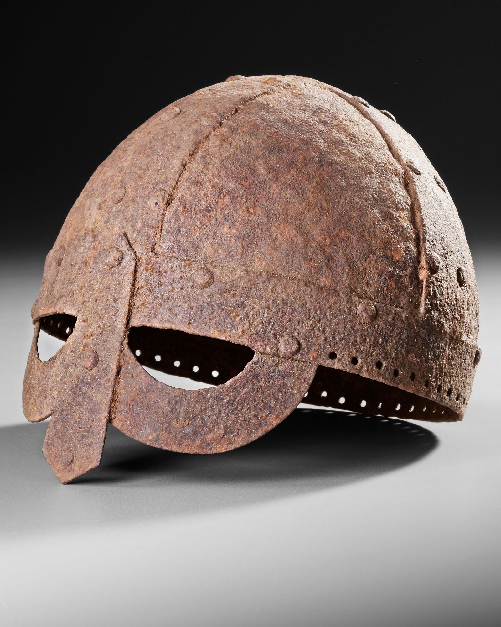 AN IRON HELMET OF BYZANTINE/FRANKISH TYPE, 8TH-10TH CENTURY AD (1 of 4)