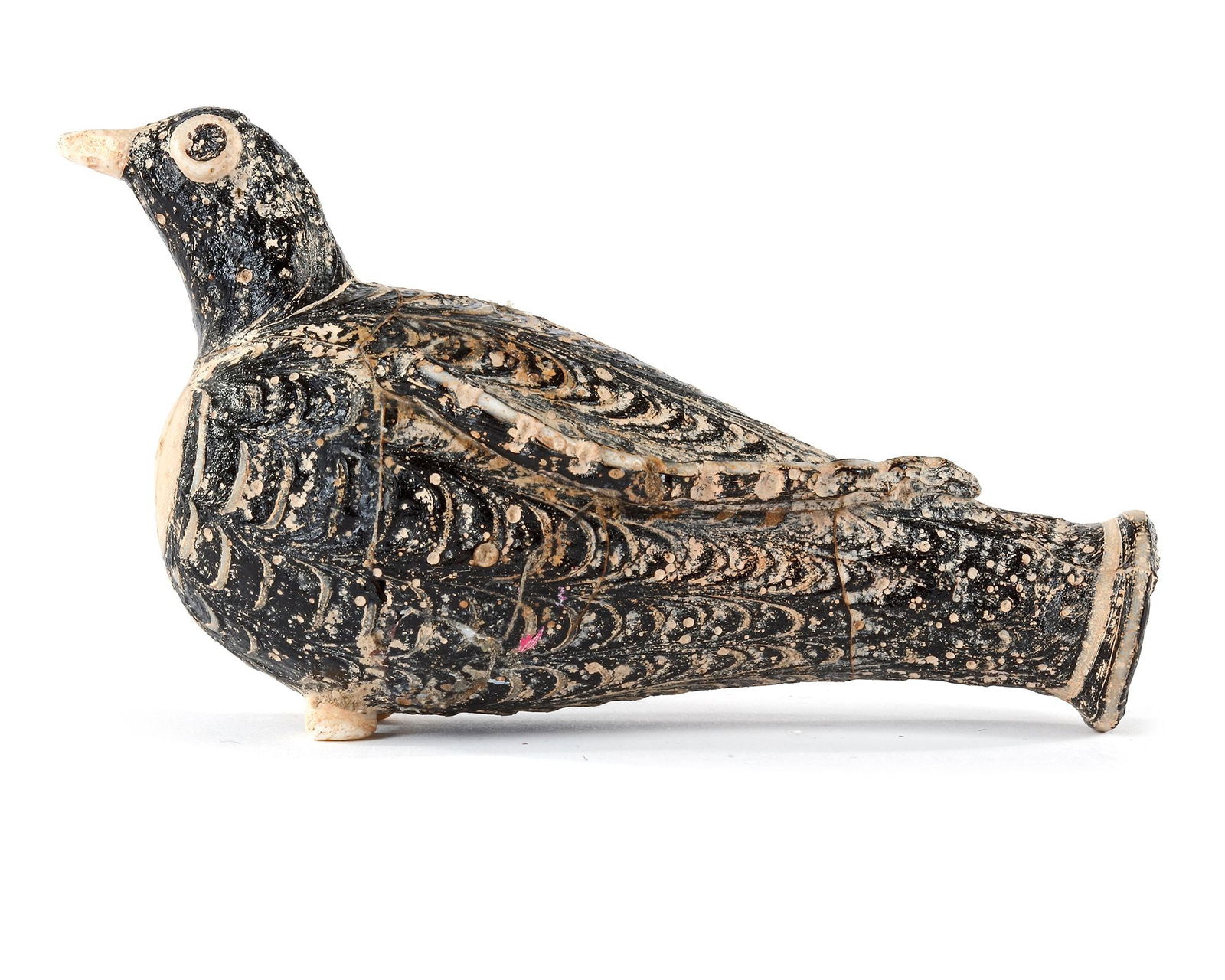A VERY RARE GLASS BIRD, NEAR EAST, 9TH CENTURY (1 of 6)