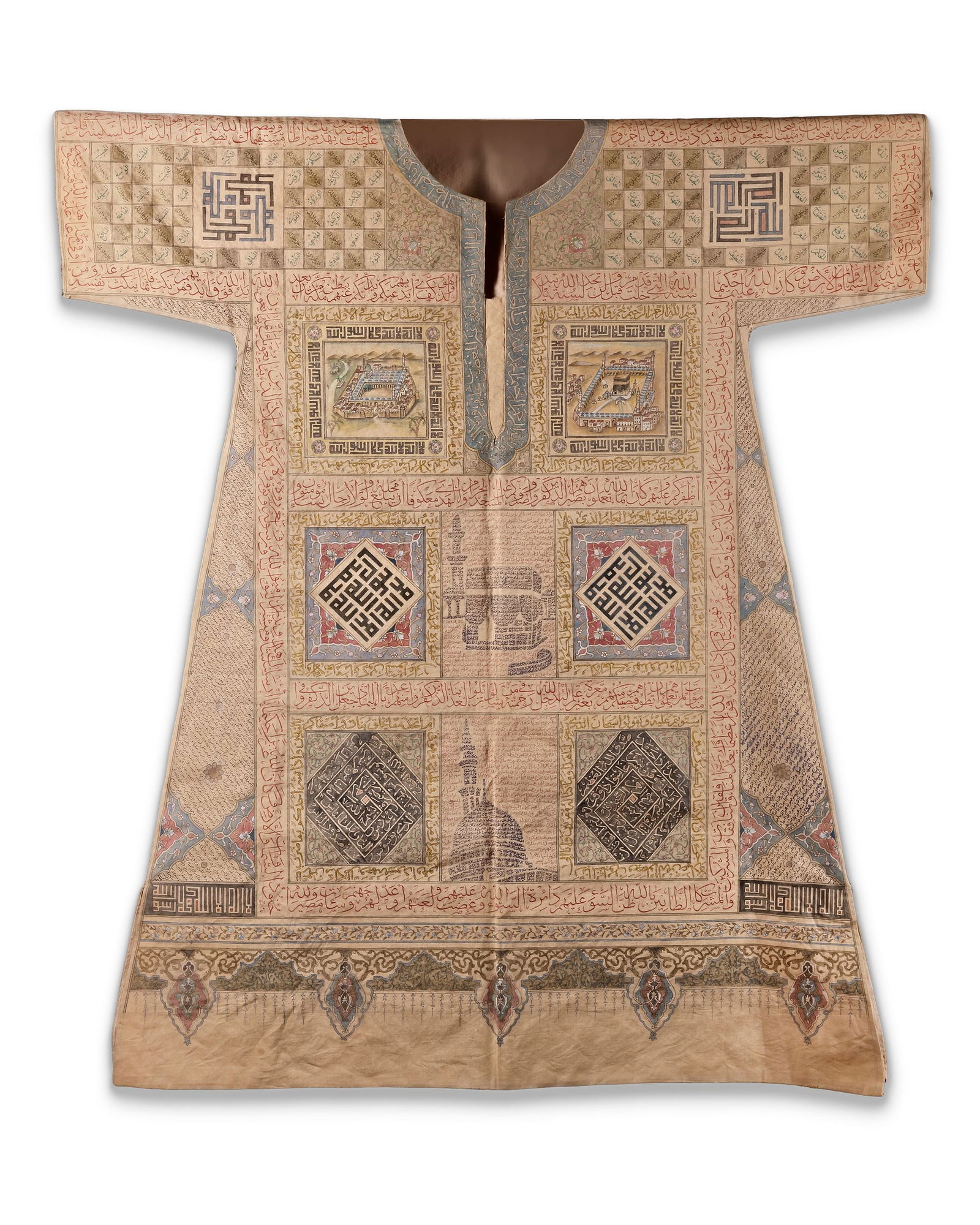 AN OTTOMAN COTTON TALISMANIC SHIRT (JAMA), 18TH CENTURY (1 of 2)