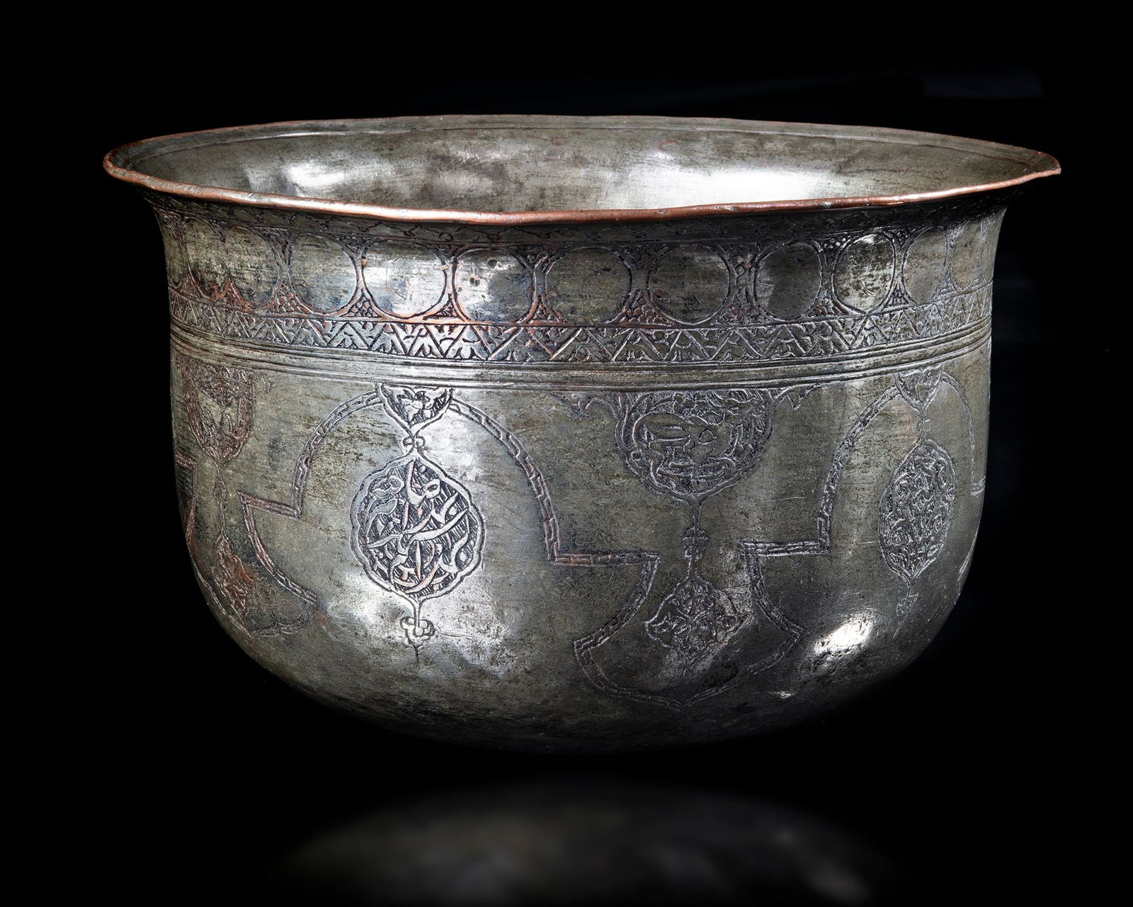 A SAFAVID TINNED-COPPER BOWL, PERSIA 16TH CENTURY (1 of 1)