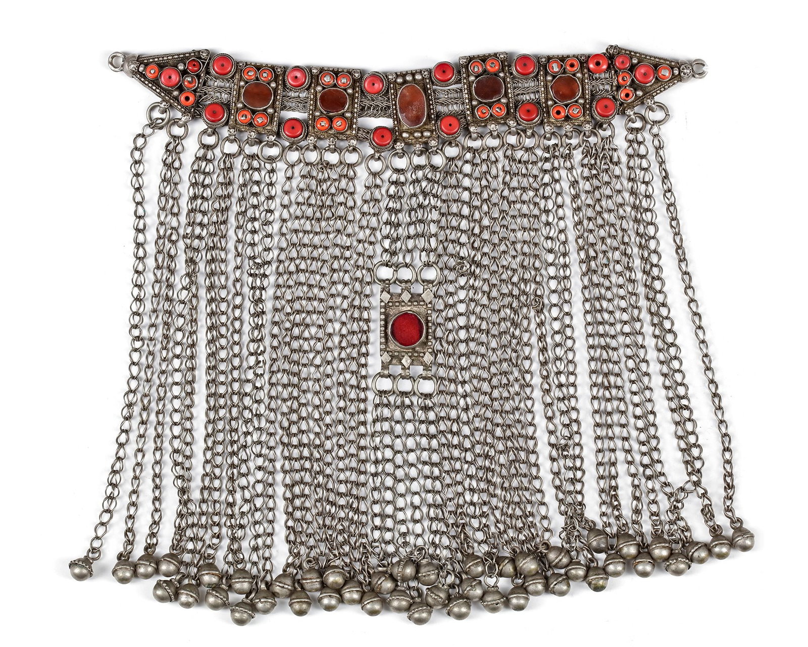 A SILVER NECKLACE, YEMEN, 19TH CENTURY (1 of 2)