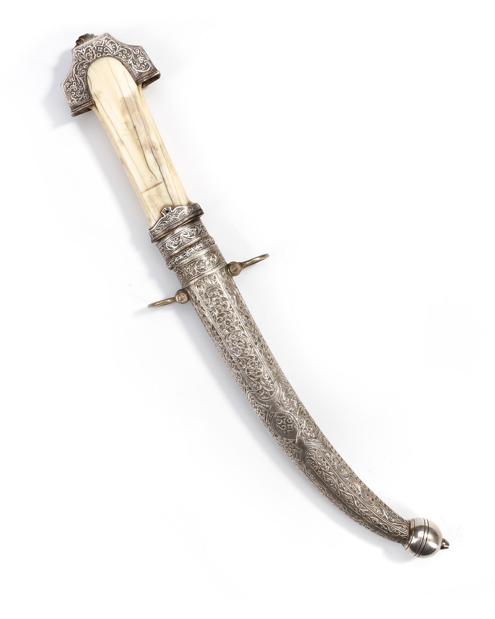 SILVER AND BONE DAGGER â€“ MOROCCO, 19TH CENTURY (1 of 2)