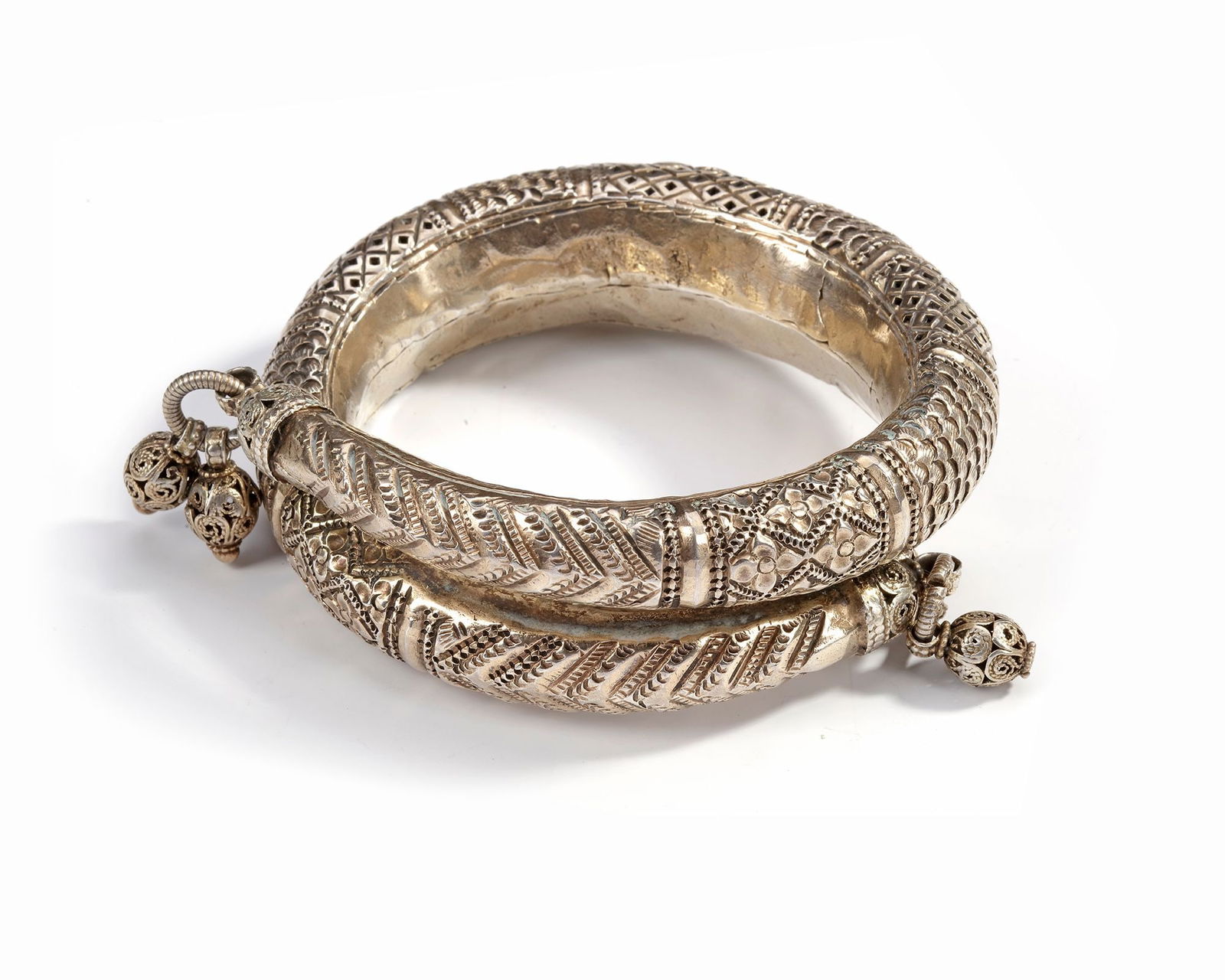 A SILVER BRACELET, EGYPT, 19TH CENTURY (1 of 4)
