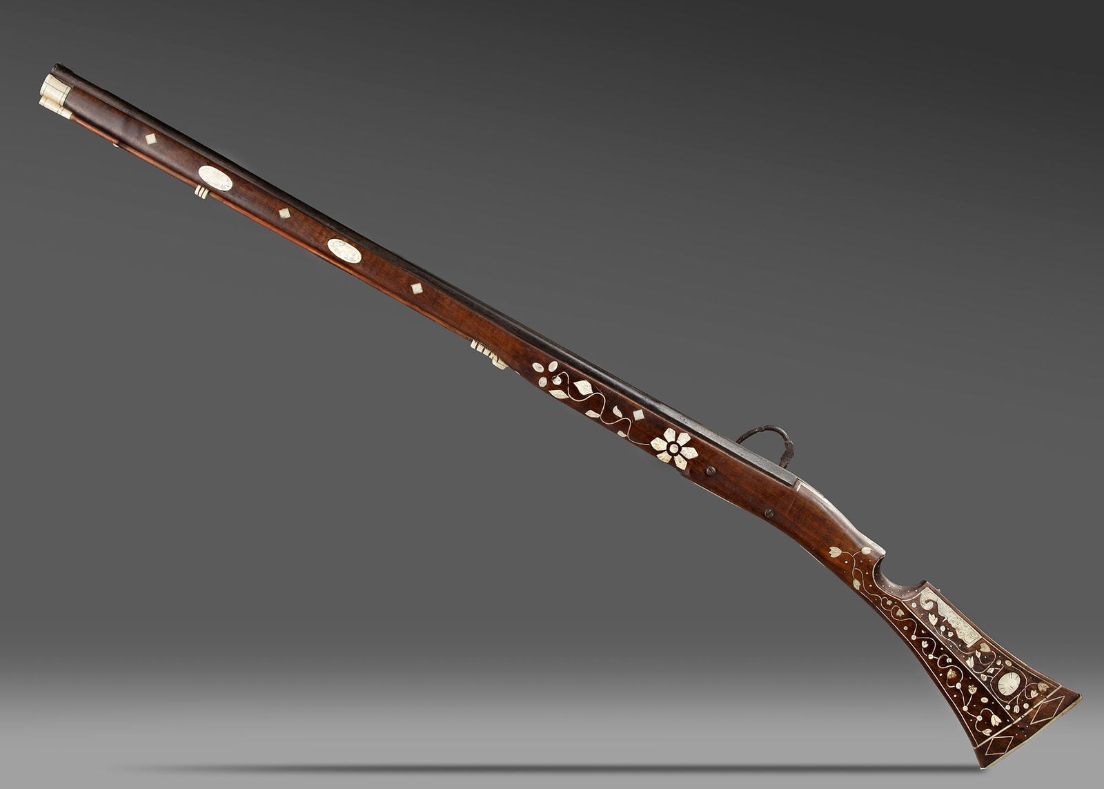 A BONE INLAID MATCHLOCK MUSKET, 19TH-20TH CENTURY (1 of 3)