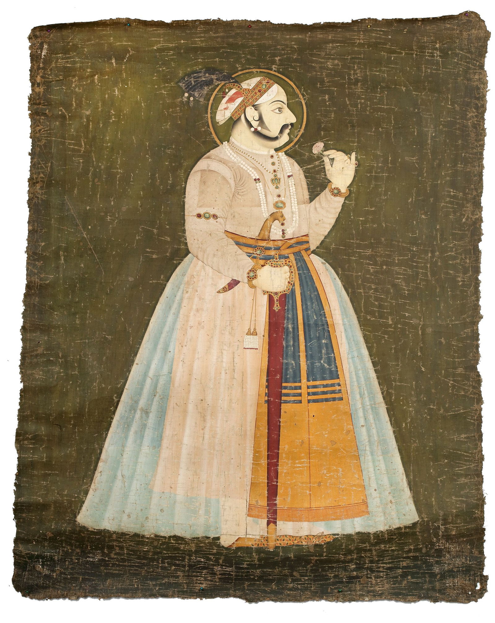 LARGE PORTRAIT OF AMAR SINGH II, NORTH INDIA, CIRCA 18TH CENTURY (1 of 1)