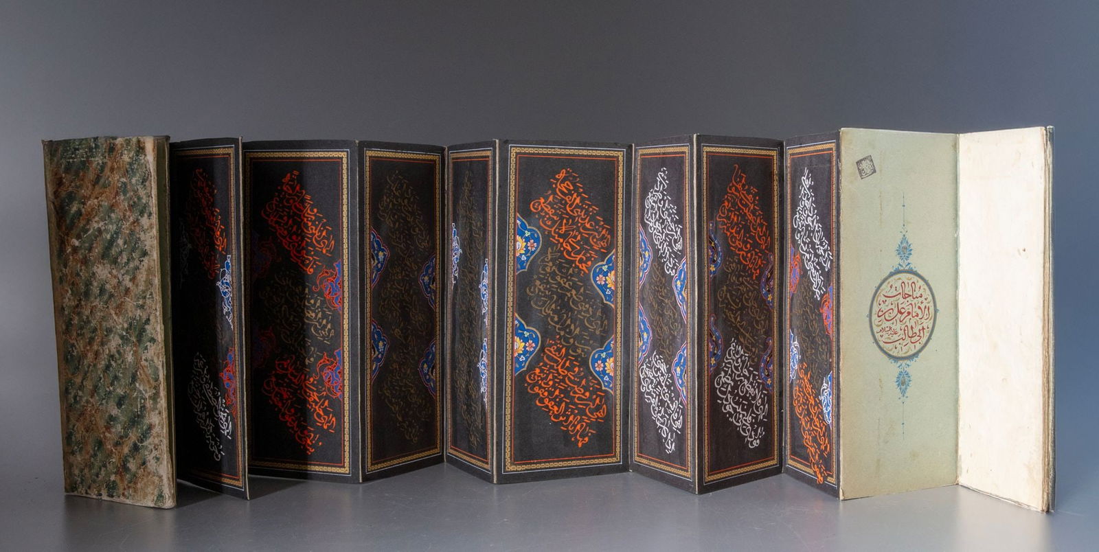 A QAJAR CALLIGRAPHIC ALBUM, MUNAJAT OF THE IMAM ALI, PERSIA 19TH/20TH CENTURY (1 of 2)