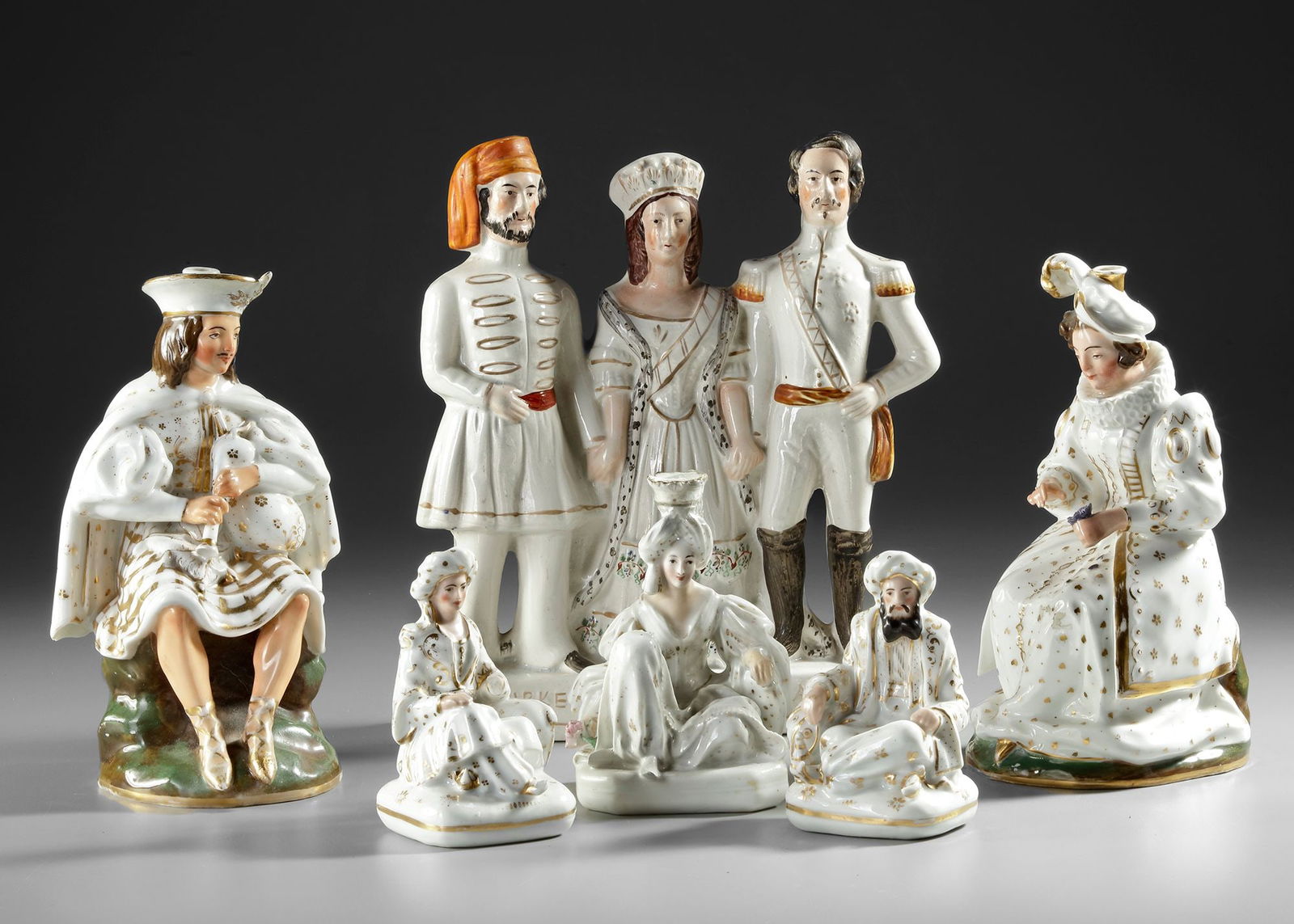 COLLECTION OF PORCELAIN SULTAN AND SULTANA CONTAINER MODELS, JACOB PETIT, 19TH CENTURY (1 of 3)