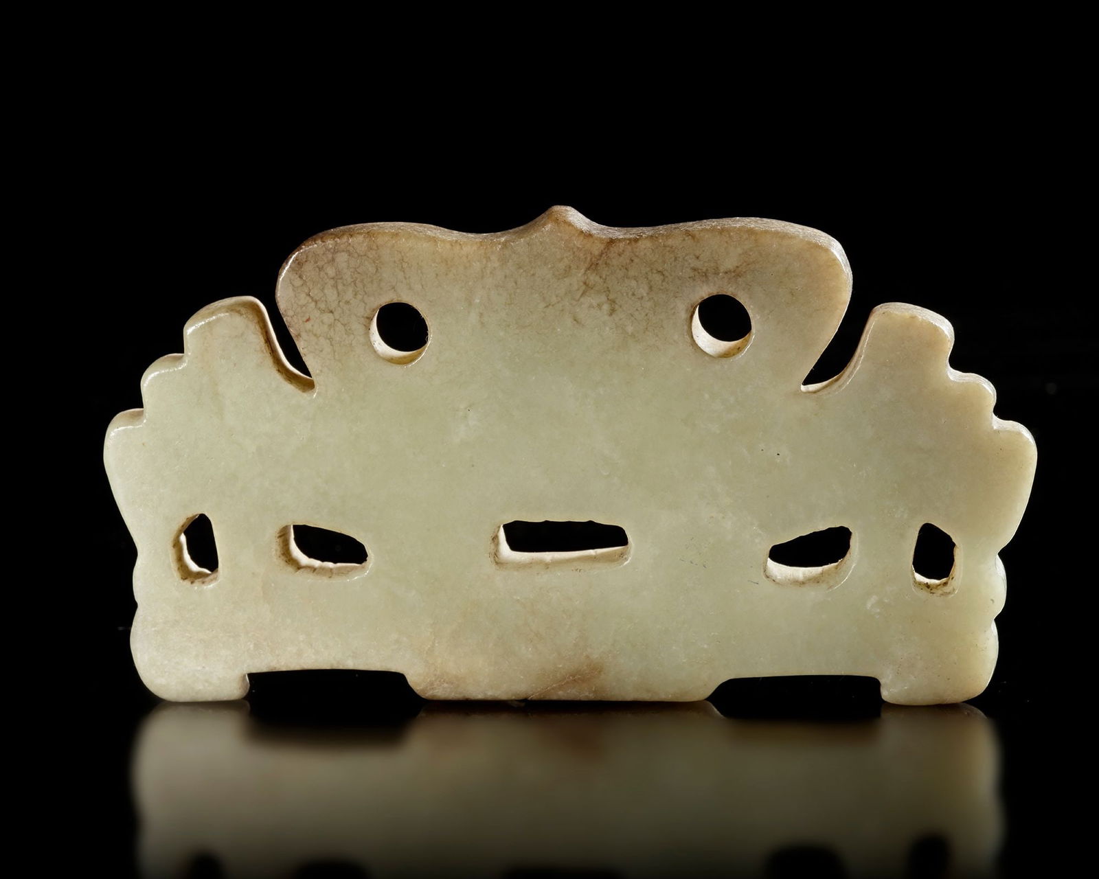 A JADE PENDANT NEOLITHIC CHINA, LIANGZHU CULTURE (c. 3300â€“2300 BC) (1 of 2)