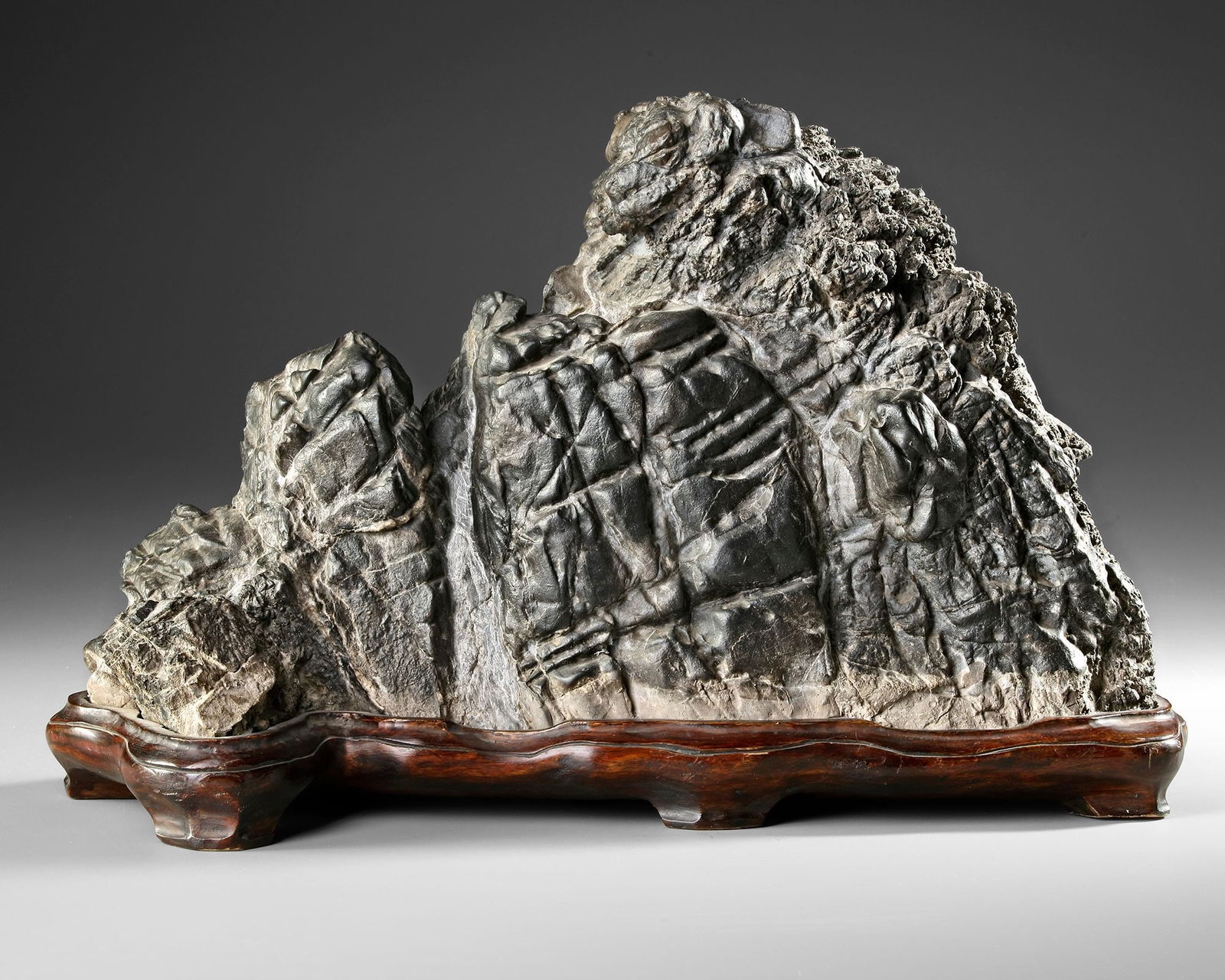 A LIU BO MOUNTAIN SCHOLAR ROCK, CHINA, QING DYNASTY (1644-1912) (1 of 4)